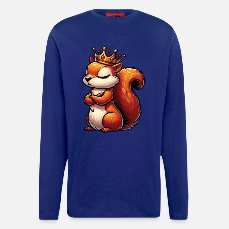 Eichhörnchen Eichhorn Eichhörnchenliebhaber Nager - Langarmshirt - made by SPREAD  - Iconic Blue