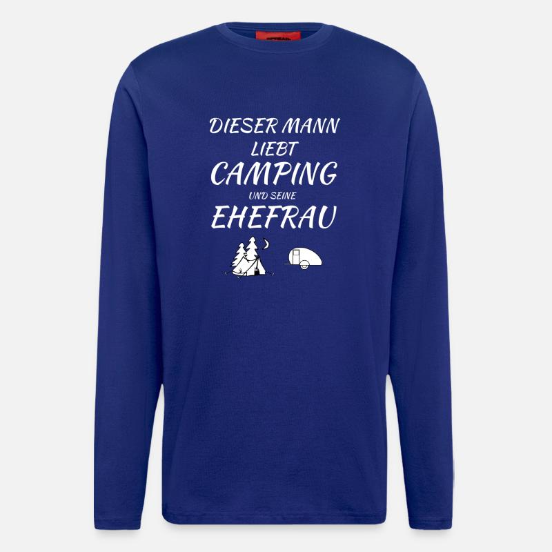 mann liebt camping - Langarmshirt - made by SPREAD  - Iconic Blue