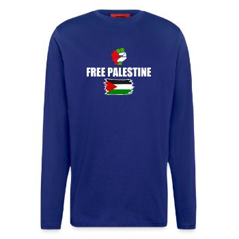 Free palestine - Langarmshirt - made by SPREAD  - Iconic Blue - Vorne