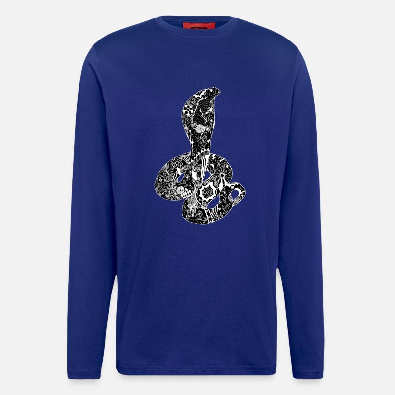 Patchwork Cobra - Langarmshirt - made by SPREAD  - Iconic Blue
