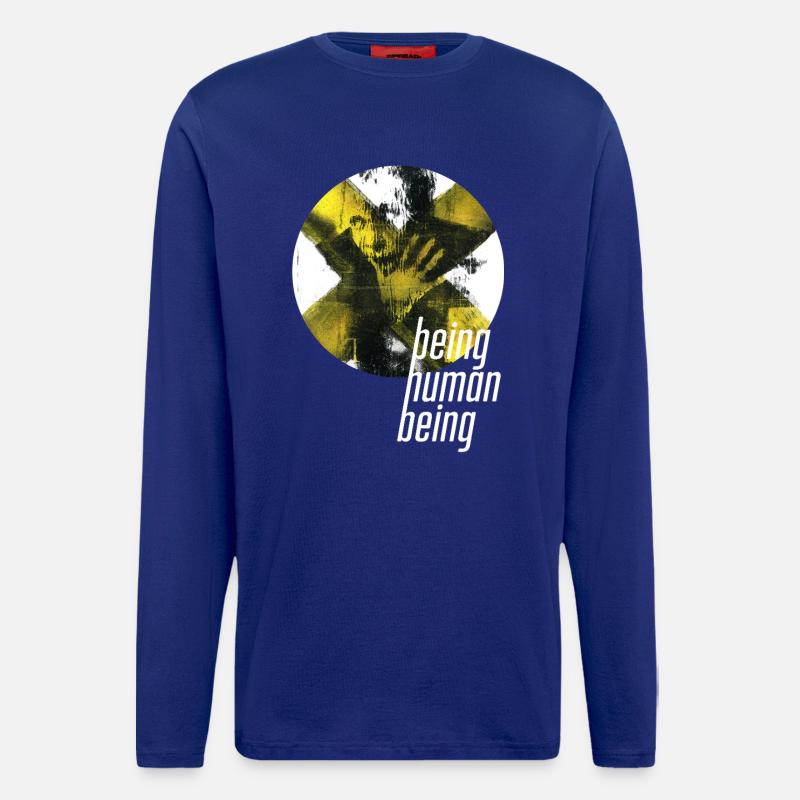 ThinkBick_being_human_being_2026_5 - Langarmshirt - made by SPREAD - Iconic Blue
