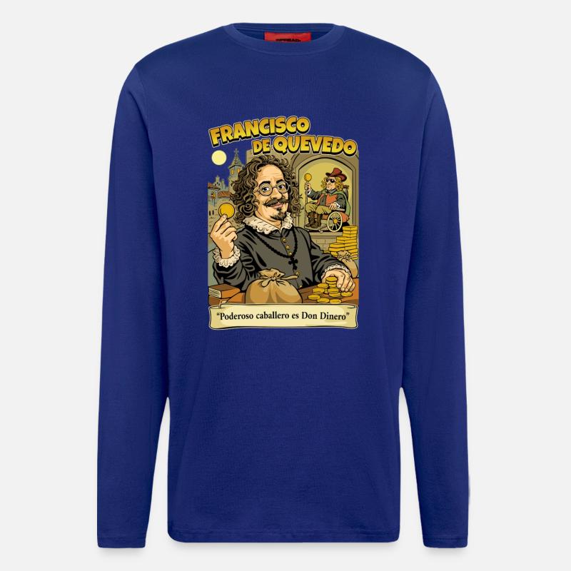 Francisco de Quevedo - Langarmshirt - made by SPREAD  - Iconic Blue