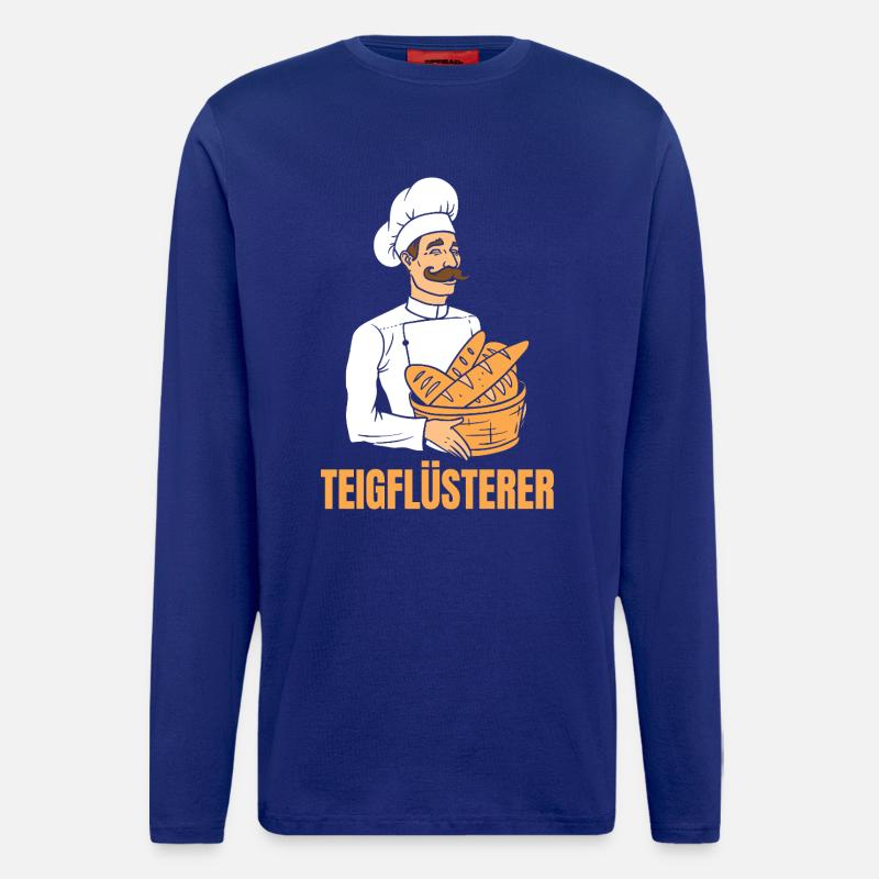 Bäcker Brotkorb Bäckermütze Teigflüsterer - Langarmshirt - made by SPREAD  - Iconic Blue