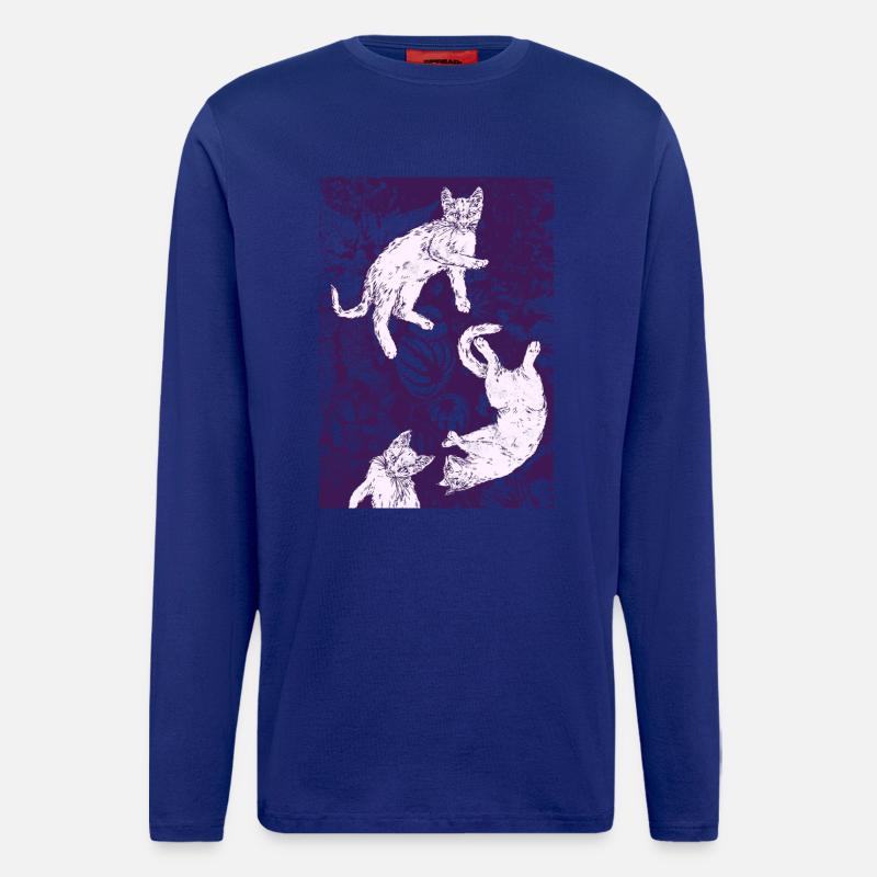 THREE WHITE KITTENS - Longsleeve - made by SPREAD  - Iconic Blue