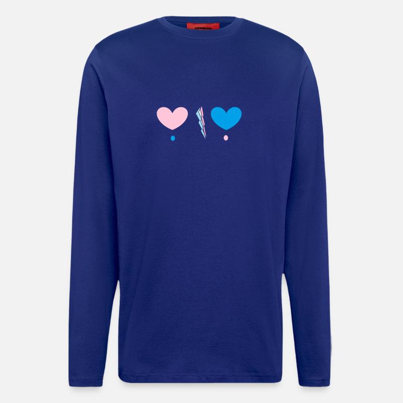 Zwei Herzen - Langarmshirt - made by SPREAD  - Iconic Blue