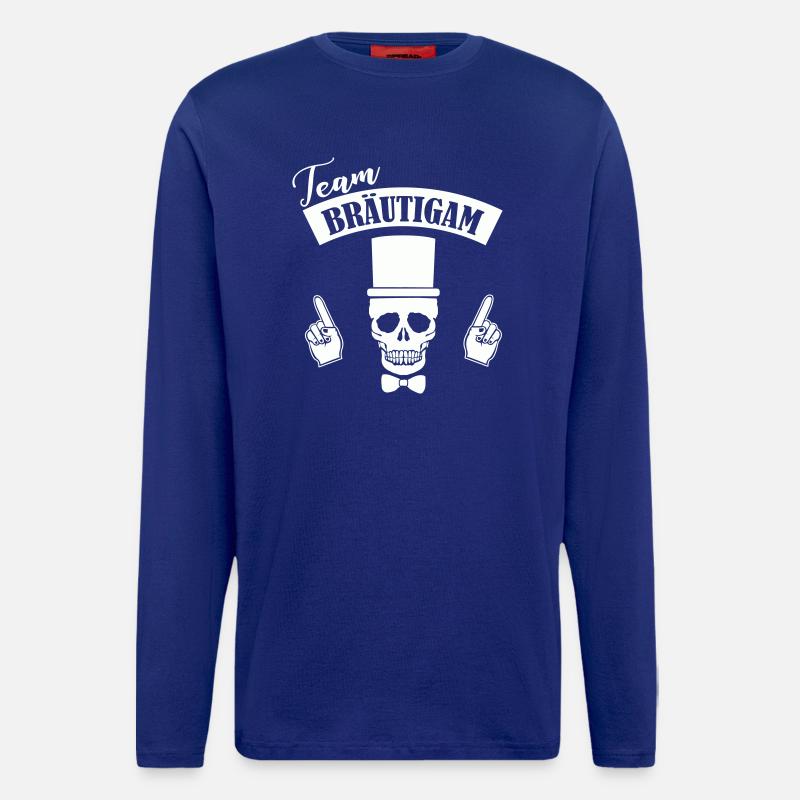 Team Bräutigam Skull - Langarmshirt - made by SPREAD  - Iconic Blue