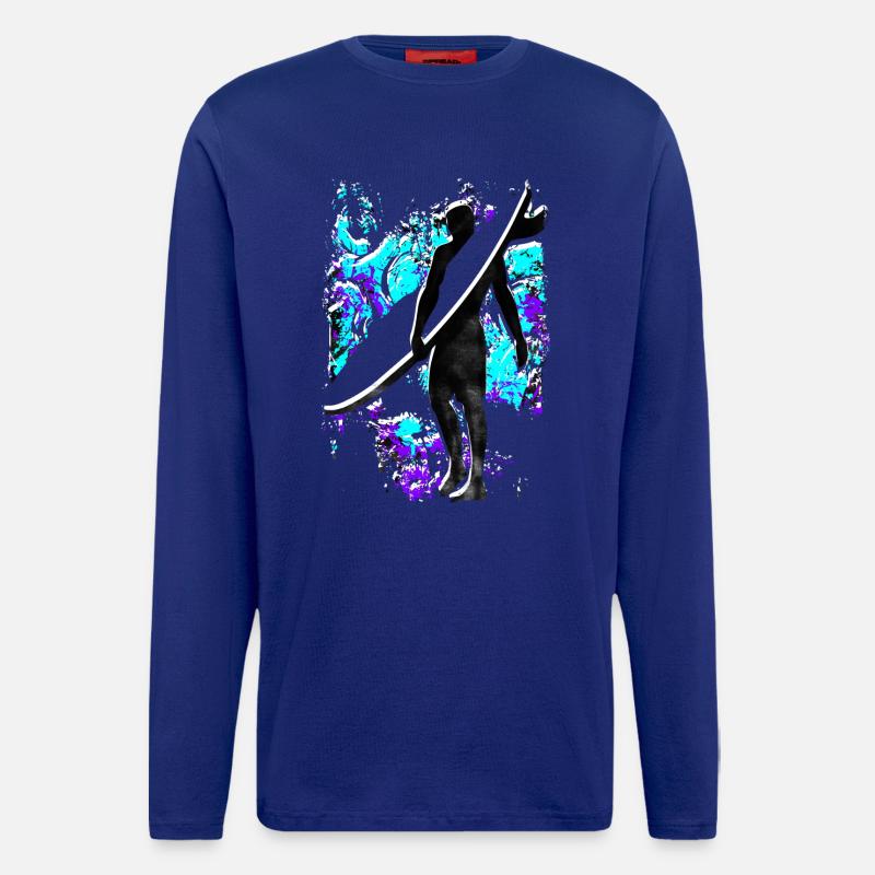 Surf - Surfboard - Surfing - Surfer - Longsleeve - made by SPREAD  - Iconic Blue