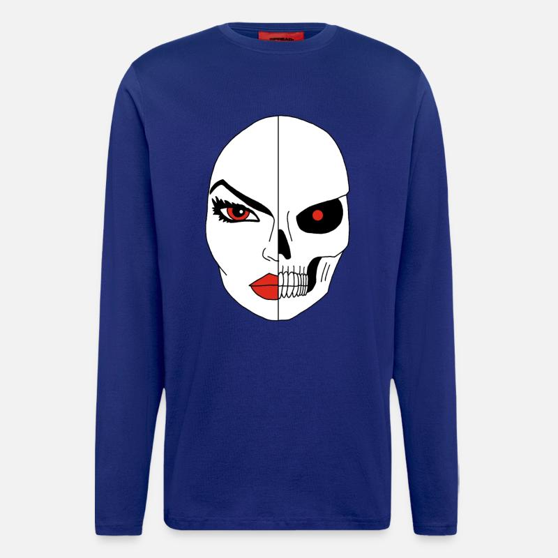 Das Gesicht des Todes - Langarmshirt - made by SPREAD  - Iconic Blue