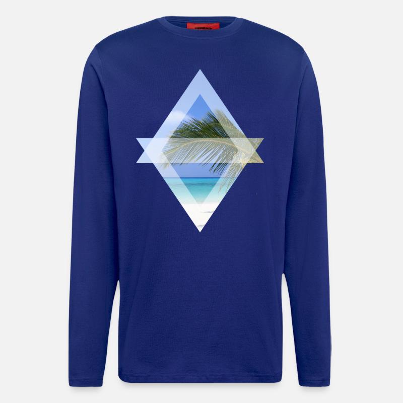 Palmenblatt - Langarmshirt - made by SPREAD  - Iconic Blue