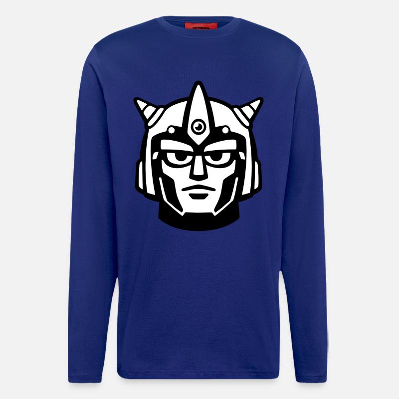 Doomforge Roboter Gesichtshelm - Langarmshirt - made by SPREAD  - Iconic Blue