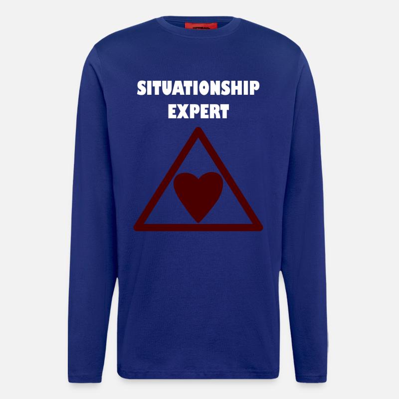 Relationship expert in the triangle - Longsleeve - made by SPREAD  - Iconic Blue