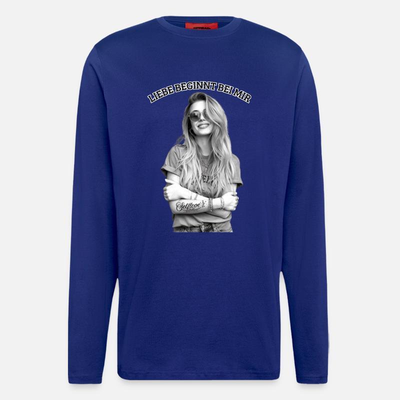 Liebe beginnt bei mir - Langarmshirt - made by SPREAD  - Iconic Blue