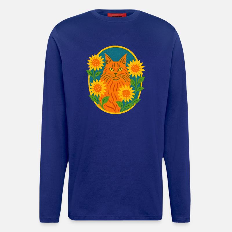 Ginger Kitty Katze - Langarmshirt - made by SPREAD  - Iconic Blue