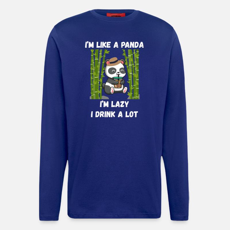 Lazy-Panda-Modus - Langarmshirt - made by SPREAD  - Iconic Blue