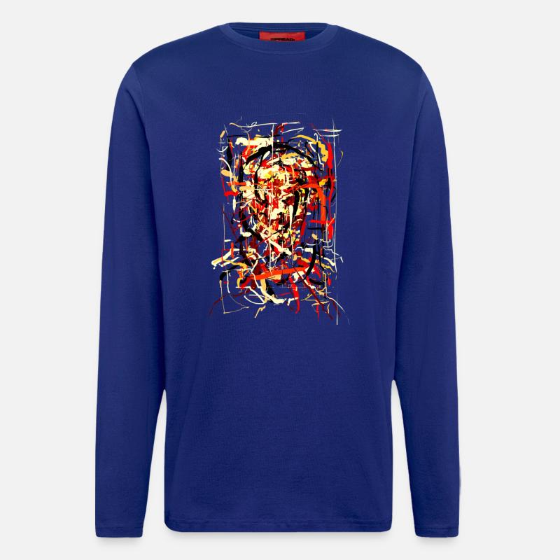Flammender Teufel - Langarmshirt - made by SPREAD  - Iconic Blue