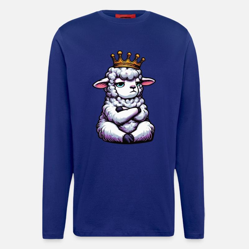 Sheep Sheep Shepherd Sheep Keeper Ram - Longsleeve - made by SPREAD  - Iconic Blue