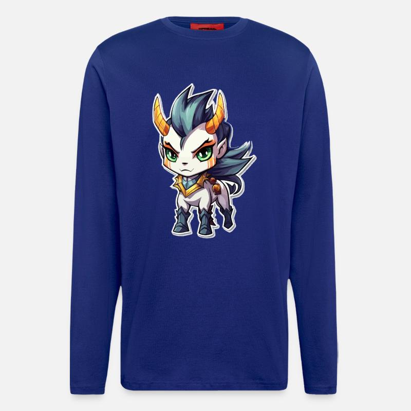Chibi Dämonenpferd - Langarmshirt - made by SPREAD  - Iconic Blue