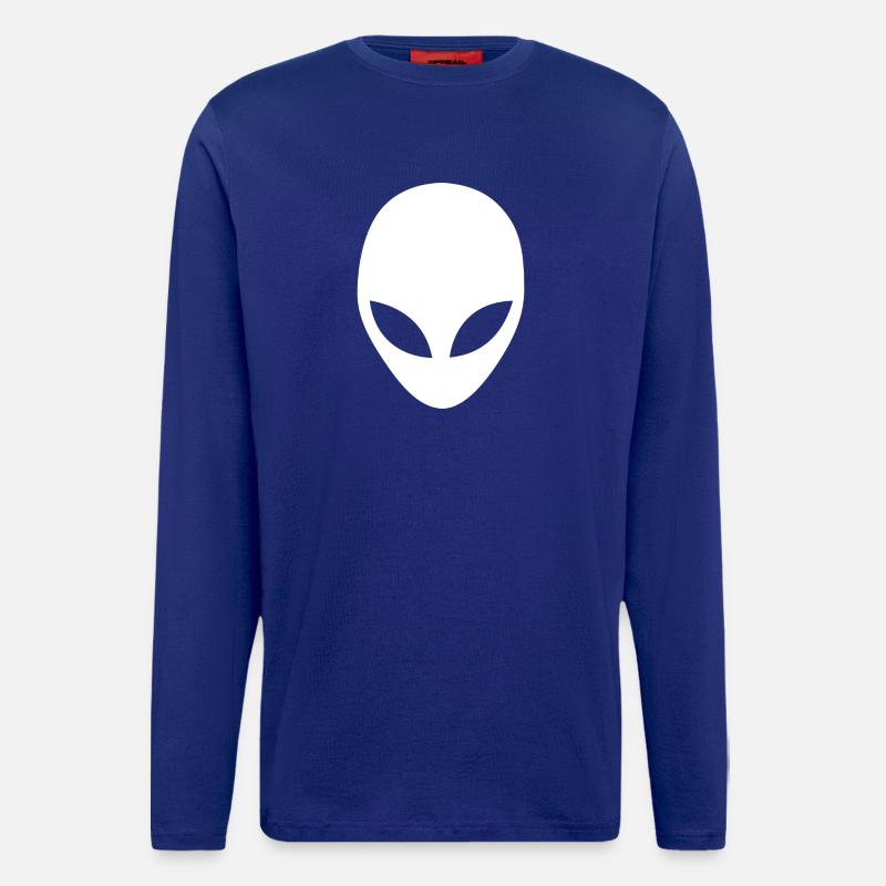 white Alien - Langarmshirt - made by SPREAD  - Iconic Blue