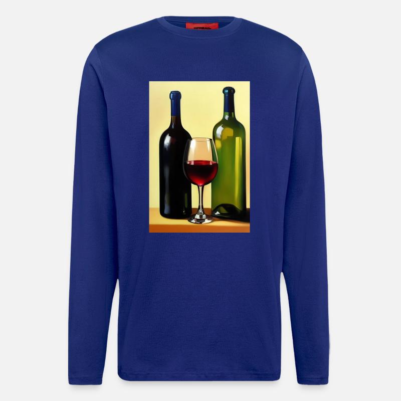 Wein Trinker - Langarmshirt - made by SPREAD  - Iconic Blue