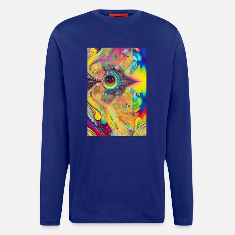 Abstrakte Kunst - Langarmshirt - made by SPREAD  - Iconic Blue