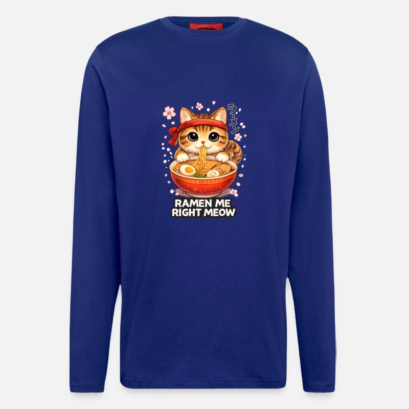 Ramen Katze - Langarmshirt - made by SPREAD  - Iconic Blue
