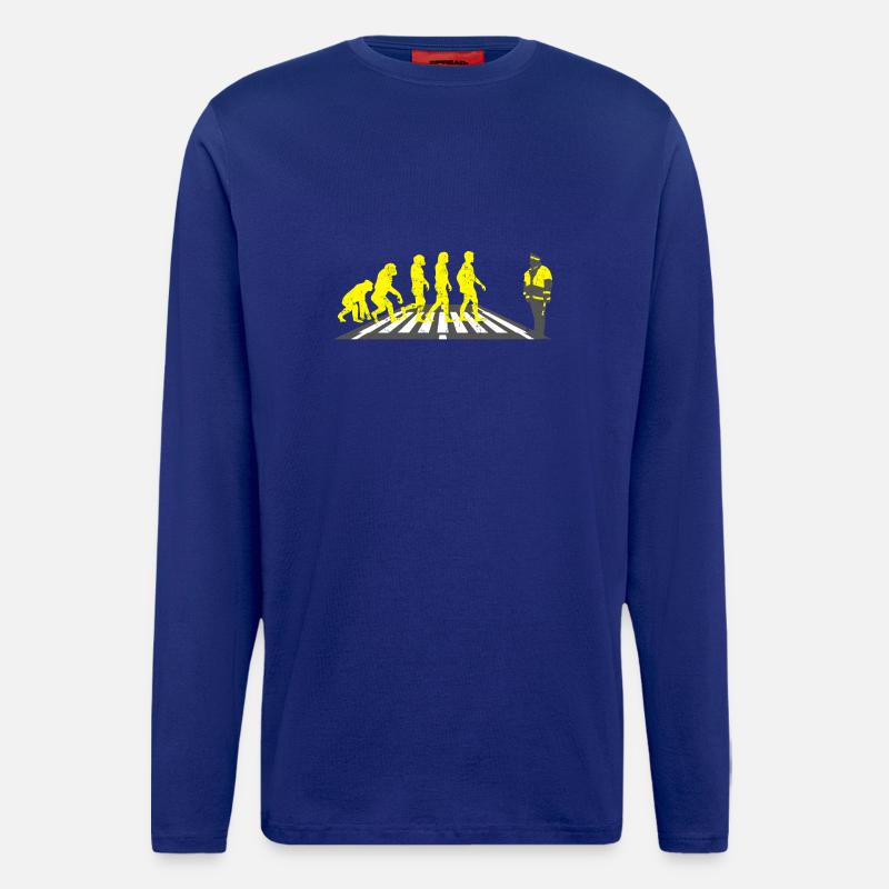 Schülerlotse Evolution Gift help school - Longsleeve - made by SPREAD  - Iconic Blue