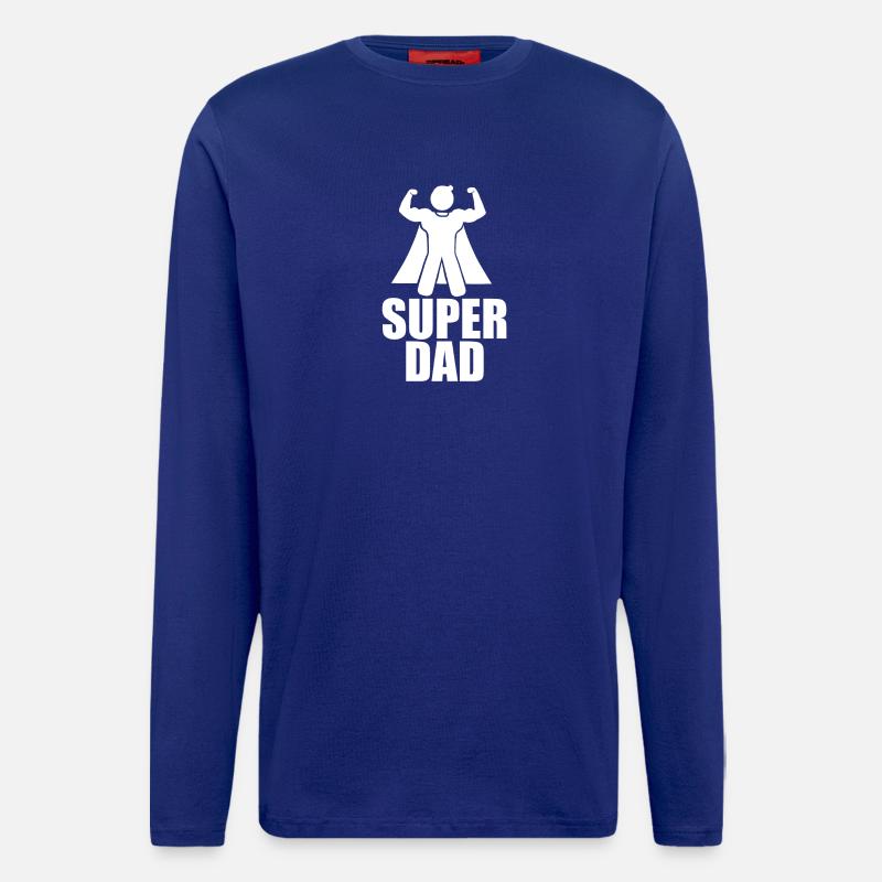 "SUPER DAD" Tshirt - Geschenkidee - Langarmshirt - made by SPREAD  - Iconic Blue