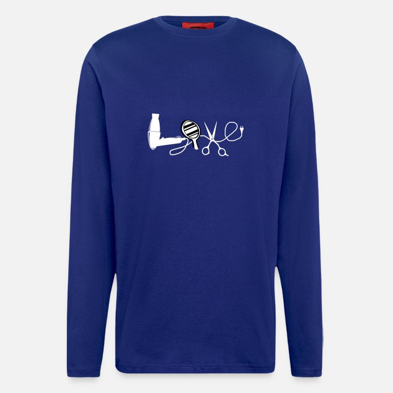 Coiffeuse Liebe Beruf Friseur Geschenk - Langarmshirt - made by SPREAD  - Iconic Blue