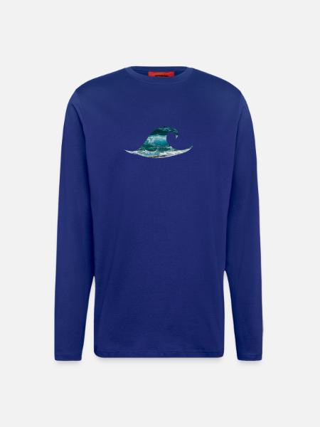 Wave ocean sea surfing - Longsleeve - made by SPREAD - Iconic Blue