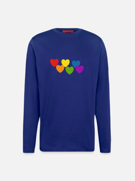Rainbow hearts Pride - Longsleeve - made by SPREAD - Iconic Blue