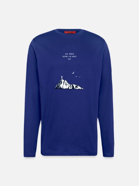 Wandern Minimalistisch - Langarmshirt - made by SPREAD - Iconic Blue