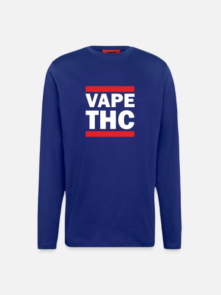 Vape THC White - Longsleeve - made by SPREAD - Iconic Blue