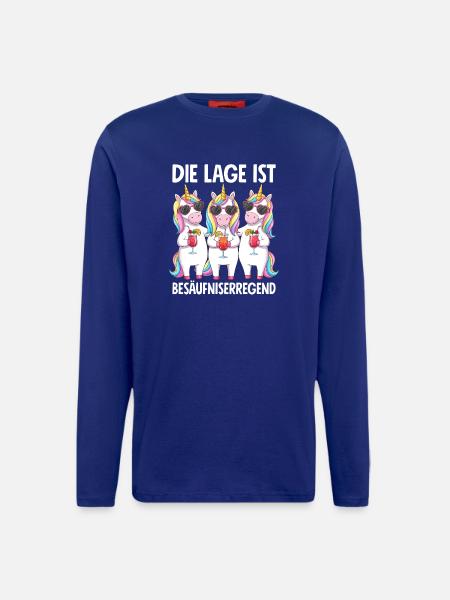 The situation is drunkenness - Longsleeve - made by SPREAD - Iconic Blue