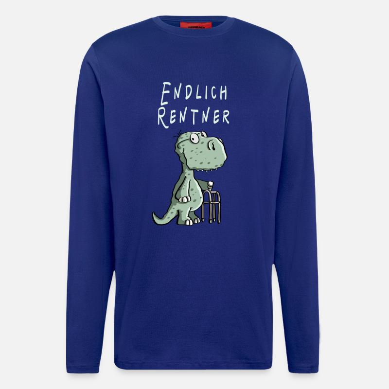 Endlich Rentner Dinosaurier - Opa - Langarmshirt - made by SPREAD  - Iconic Blue