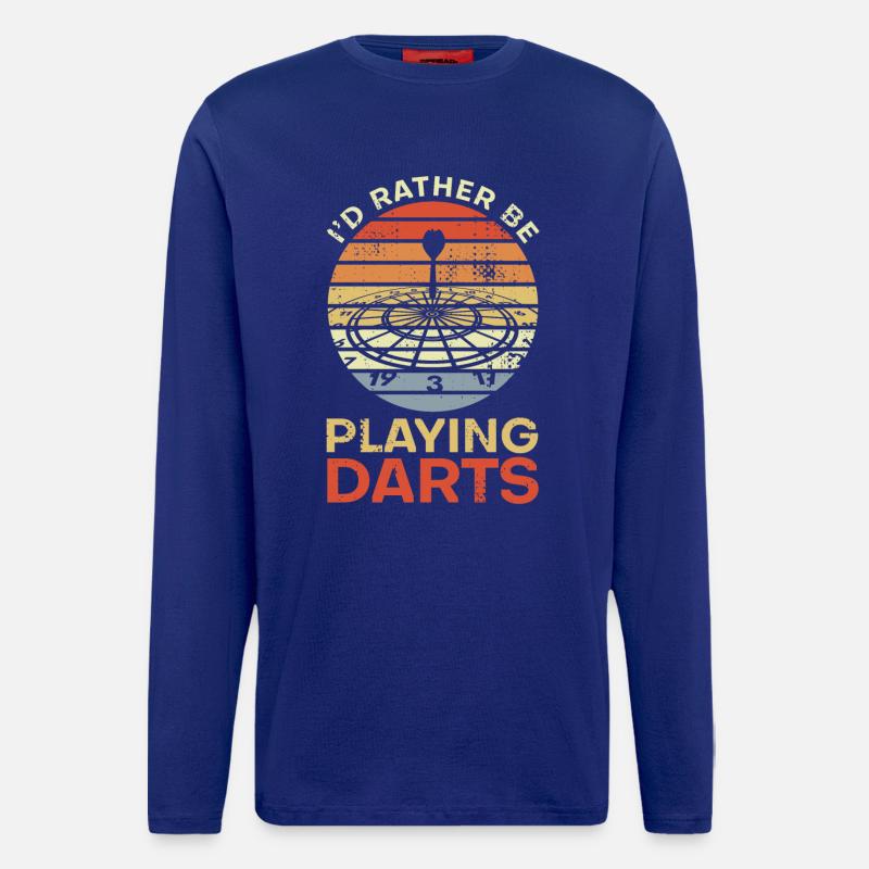 I'd Rather Be Playing Darts - Langarmshirt - made by SPREAD  - Iconic Blue