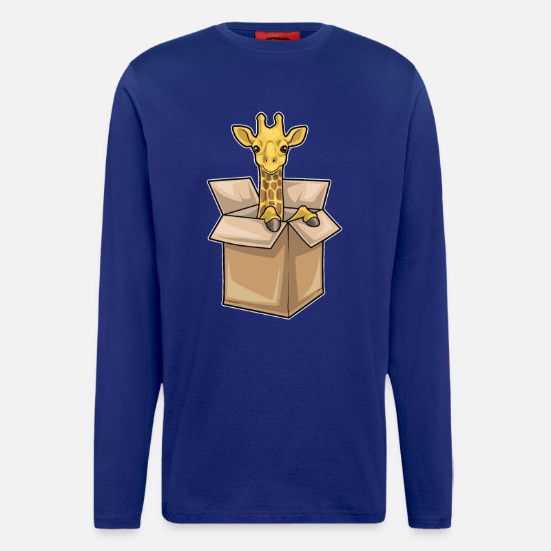 Giraffe Karton - Langarmshirt - made by SPREAD - Iconic Blue