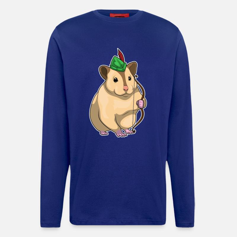 Hamster Bogenschütze Bogen - Langarmshirt - made by SPREAD  - Iconic Blue