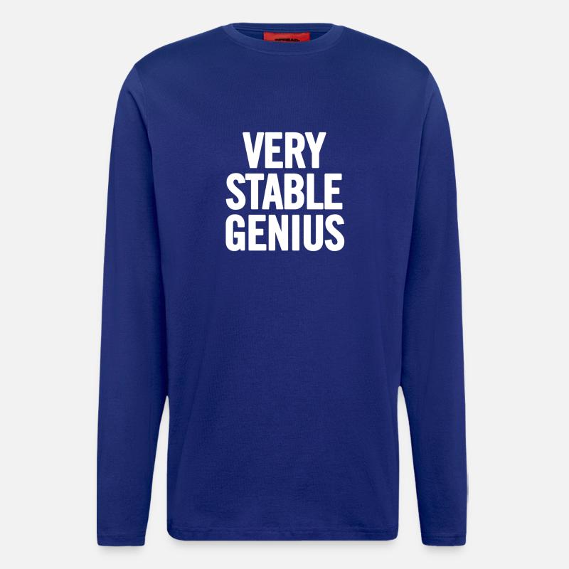 Very Stable Genius White - Longsleeve - made by SPREAD - Iconic Blue
