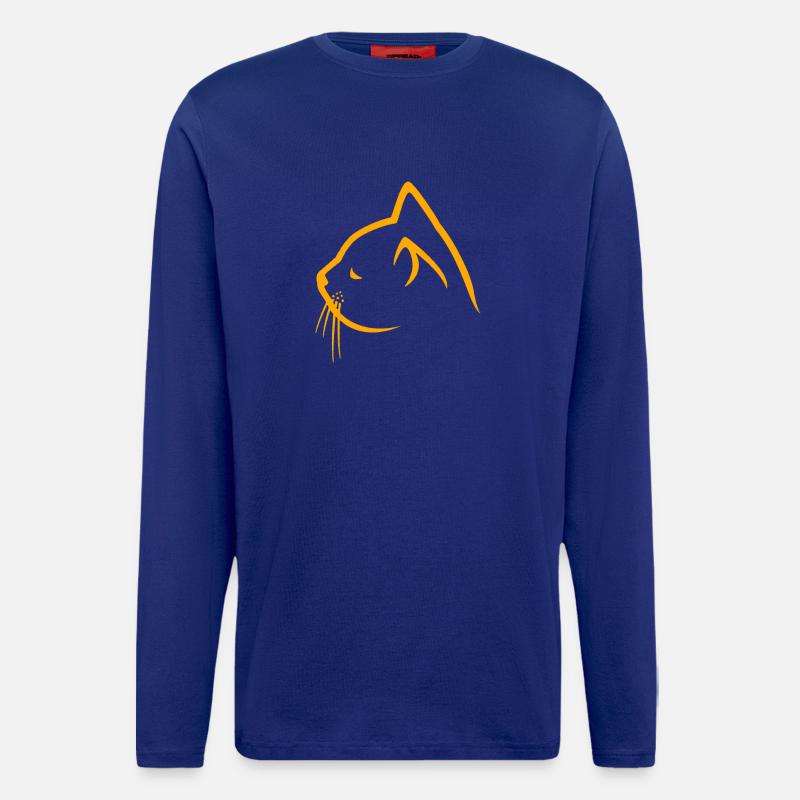 Katzen Catstyle Katzengesicht - Langarmshirt - made by SPREAD  - Iconic Blue