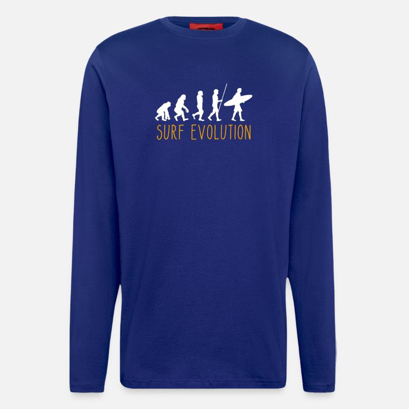 Evolution of Man Surfing - Longsleeve - made by SPREAD  - Iconic Blue