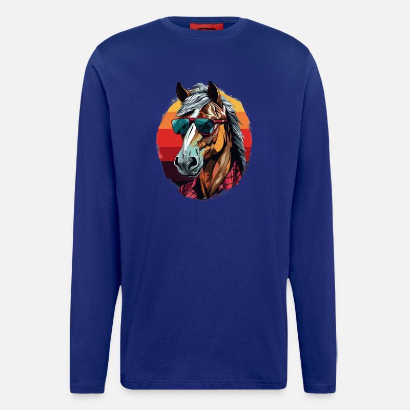 Urban Stallion - Graffiti Style - Longsleeve - made by SPREAD  - Iconic Blue