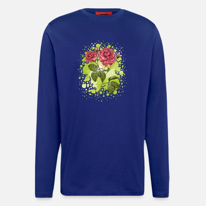 Fleur - Manches longues bio décontracté fabriqué en UE - Iconic Blue
