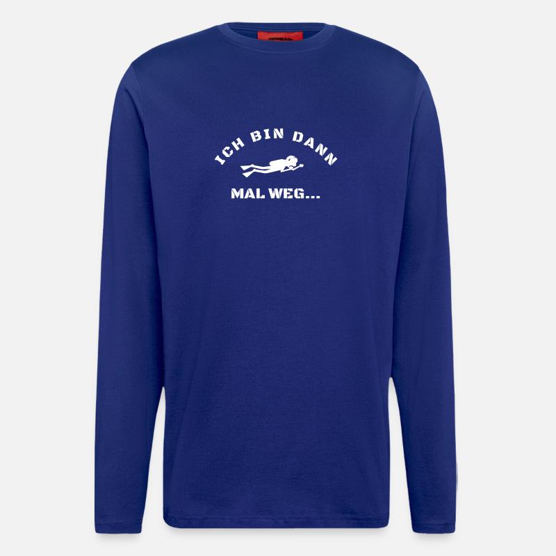 Tauchen-bin dann mal weg - Langarmshirt - made by SPREAD  - Iconic Blue