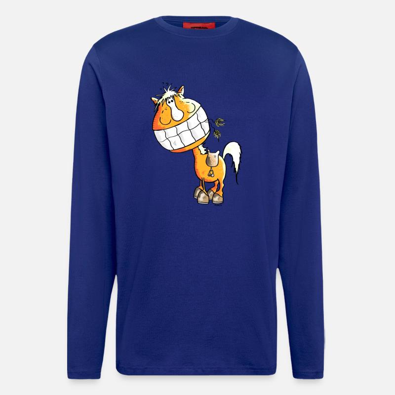 Strahlendes Pferd - Pferde - Langarmshirt - made by SPREAD  - Iconic Blue