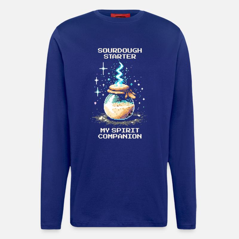 Sauerteig: Mein Seelengefährte | Brot backen - Langarmshirt - made by SPREAD  - Iconic Blue