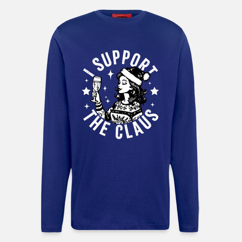 I Support the Claus - Longsleeve - made by SPREAD  - Iconic Blue