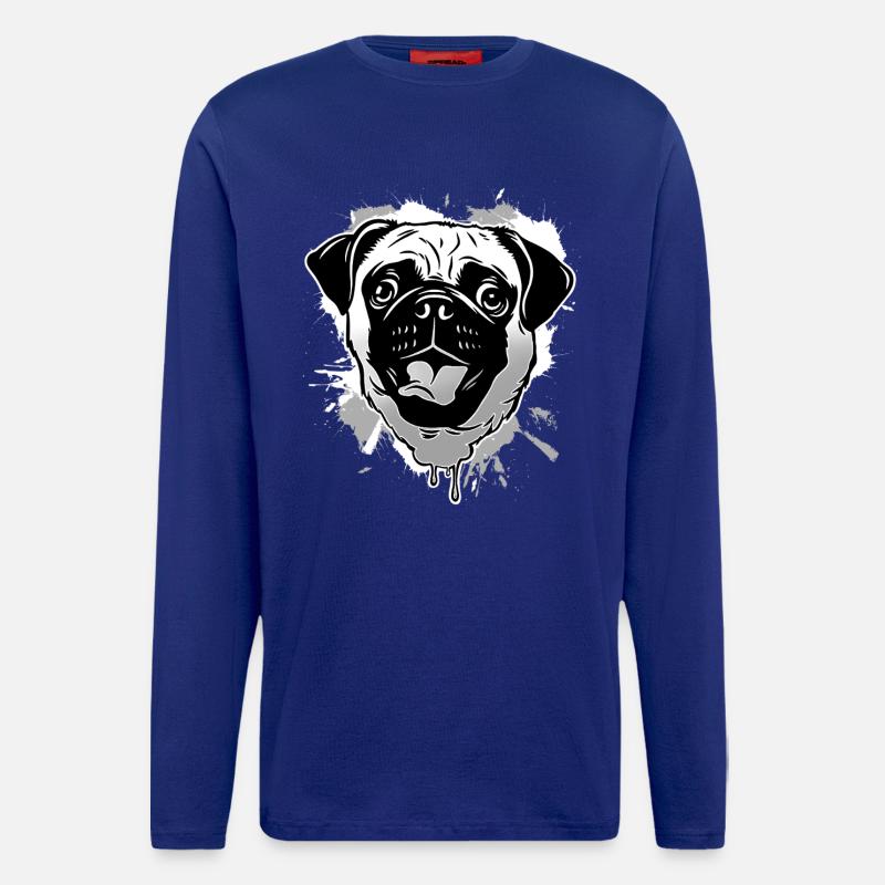 Mops - Langarmshirt - made by SPREAD  - Iconic Blue