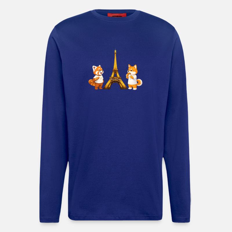Lazy & Grumpy in Paris - Longsleeve - made by SPREAD  - Iconic Blue