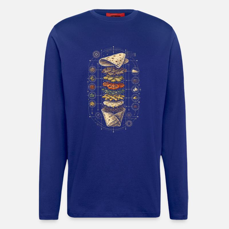 Libanon Libanese Shawarma Blueprint - Langarmshirt - made by SPREAD - Iconic Blue