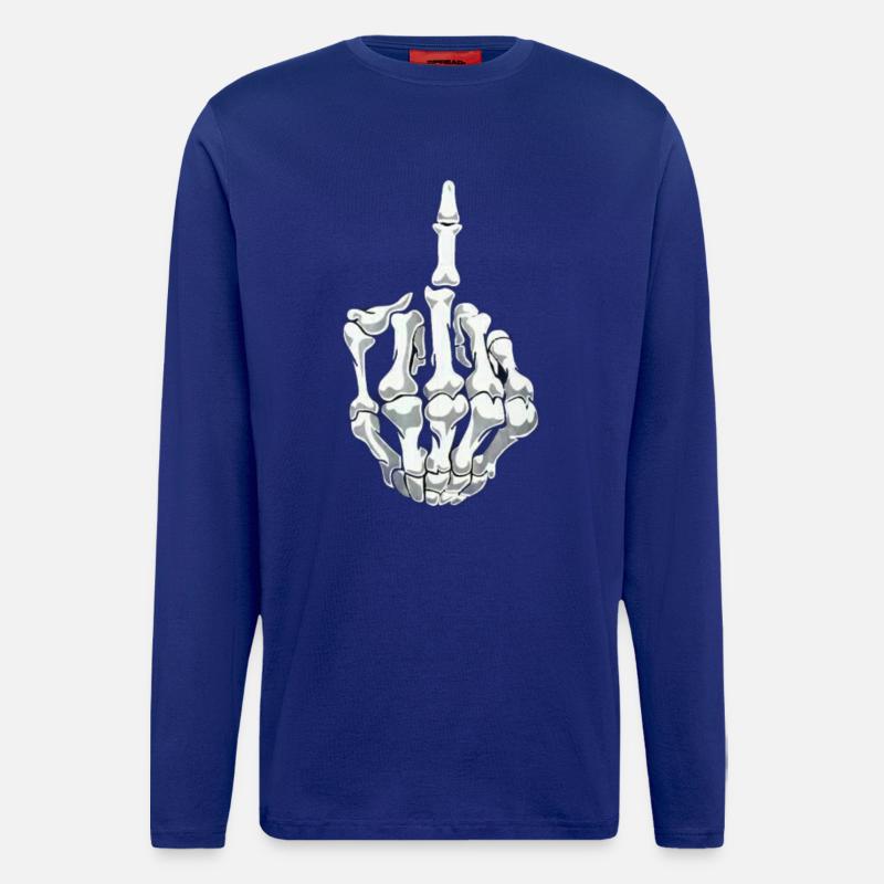 Skeleton Finger - Longsleeve - made by SPREAD - Iconic Blue